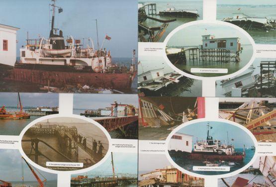 Southend On Sea Pier Damage Tate Gallery 4x Mint Disaster Essex Postcard s
