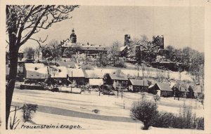 FRAUENSTEIN i ERZGEB GERMANY~PANORAMA SNOW SCENE~1931 PHOTO POSTCARD