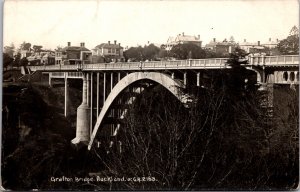 Real Photo Postcard Grafton Bridge in Auckland, New Zealand