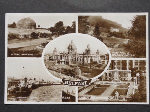 Northern Ireland BELFAST 5 Image Multiview c1936 RP Postcard by Valentine R622