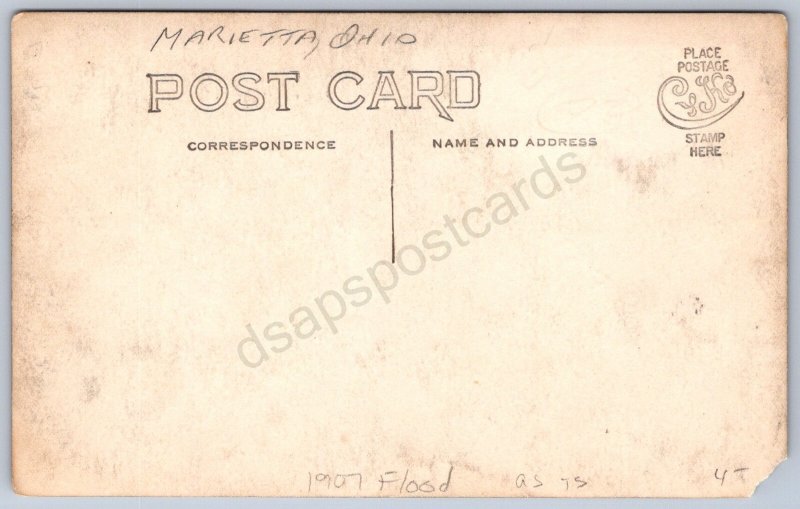K27/ Marietta Ohio RPPC Postcard c1910 Flood Disaster Stores 351