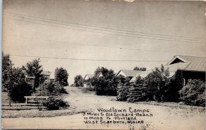 1930s Woodlawn Camps Old Orchard Beach Maine West Scarboro ME Postcard