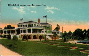 Thunderbolt Casino Near Savannah GA Vintage Postcard X56