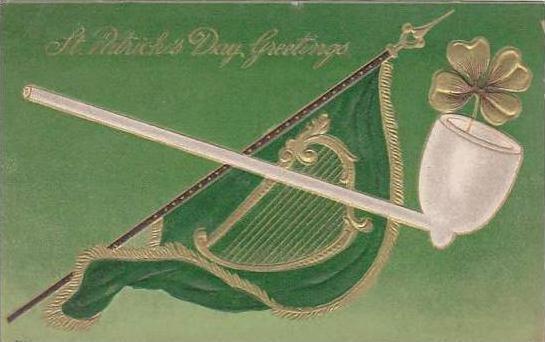 Saint Patrick's Day Harp Flag &  Pipe