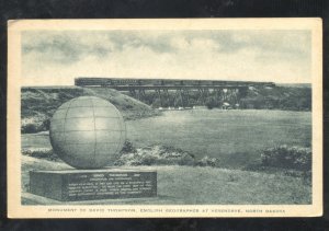 VERENDRYE NORTH DAKOTA DAVID THOMPSON MONUMENT VINTAGE POSTCARD ND