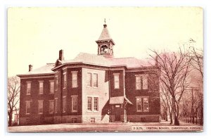 Central School Cherryvale Kansas c1913 Postcard