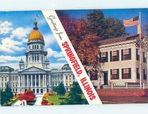 Unused Pre-1980 TWO VIEWS ON CARD Springfield Illinois IL ho7466