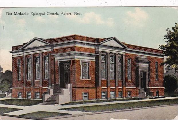 Nebraska Aurora First Methodist Episcopal Church Curteich