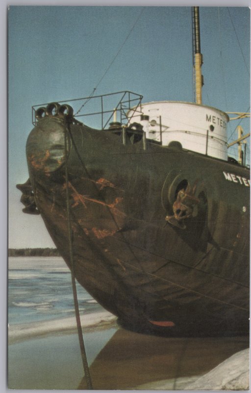 Superior, Wis., Snout of last Pig Boat, The Whaleback Steamer S.S. Meteor-