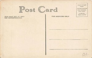 McGregor IA Main Street Looking South Stores Clock Old Car Postcard