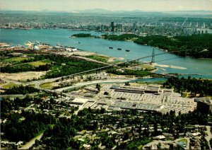 Canada Lions Gate Bridge Stanley Park and Harbour As Seen From West Vancouver