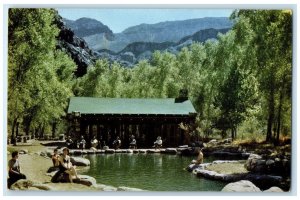 c1960's Fred Harvey Hotel Shops Restaurants Pool Grand Canyon Arizona Postcard