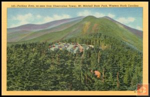 Parking Area, as seen from Observation Tower, Mt. Mitchell State Park, W.N.C.