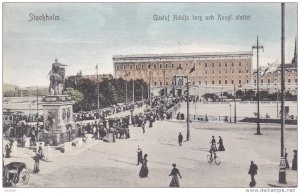 Gustaf Adolfs Torg Och Kungl. Slottet, STOCKHOLM, Sweden, 1900-1910s