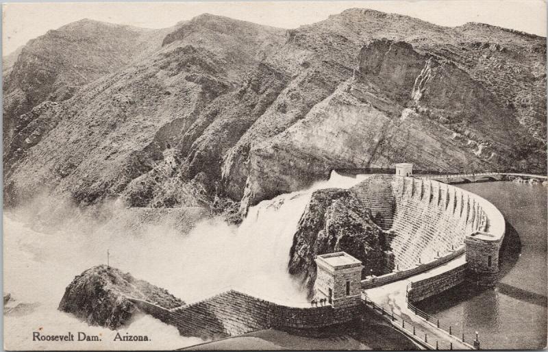 Roosevelt Dam Arizona AZ Vintage Van Wagenen Postcard E49