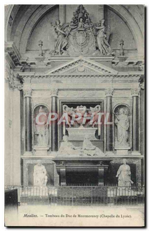 Old Postcard Tomb Moulins Du Duc de Montmorency Chapel Lycee