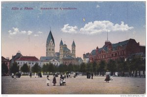 KOLN a. RHEIN, North Rine-Westphalia, Germany; Neumarkt mit Apostelkirche, 00...