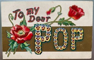 Vintage Victorian Postcard 1901-1910 To My Dear Pop