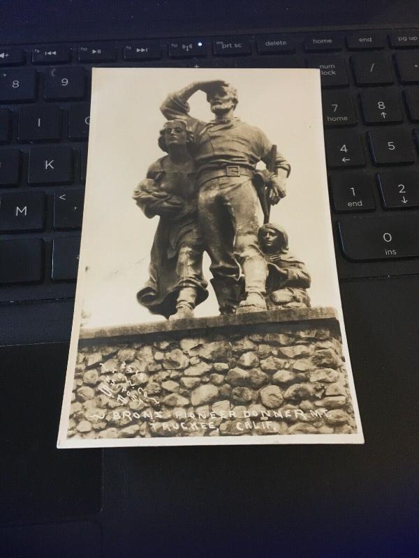 Vintage Postcard; Donner Pioneer Monument, Truckee CA