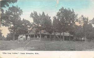 Camp Douglas Wisconsin c1910 Postcard The Log Cabin
