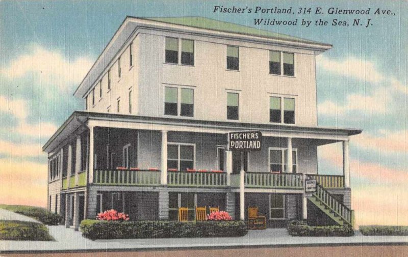 Wildwood by the Sea New Jersey Fischer's Portland Vintage Postcard JI657544
