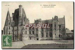 Old Postcard Chateau Fontaine Henry Calvados