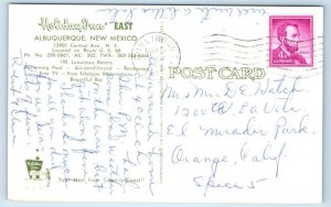 ALBUQUERQUE, NM New Mexico~ Route 66 ~ HOLIDAY INN EAST 1965 Curt Teich Postcard