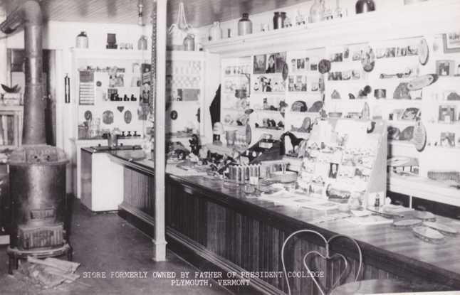 RPPC Store once owned by Calvin Coolidge's Father - Plymouth VT, Vermont