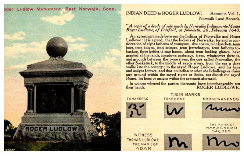 Connecticut  East  Norwalk  Roger Ludlow Monument