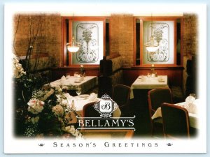 ROCKFORD, Illinois IL ~ Season's Greetings BELLAMY'S RESTAURANT  4x6 Postcard