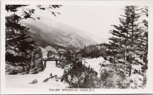 Cisco Bridges Siska BC British Columbia Unused Gowen Sutton RPPC Postcard H46