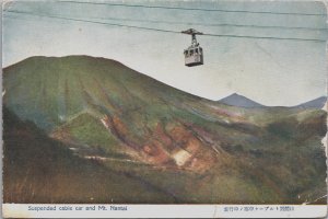 Japan Suspended Cable Car and Mt Nantai Vintage Postcard C134