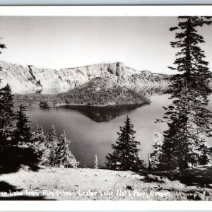 c1940s Crater Lake Nat'l Park OR RPPC Rim Drive Sawyers Real Photo Postcard A199