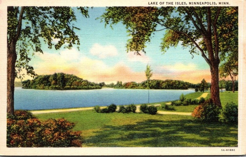 Minnesota Minneapolis Lake Of The Isles 1937 Curteich