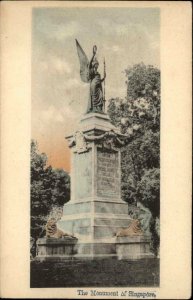 Singapore Monument c1910 Unused Postcard