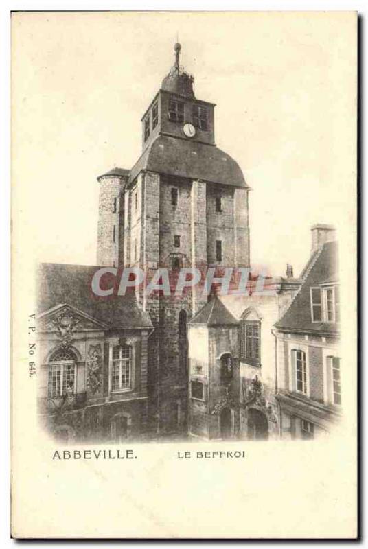 Old Postcard Abbeville The Belfry