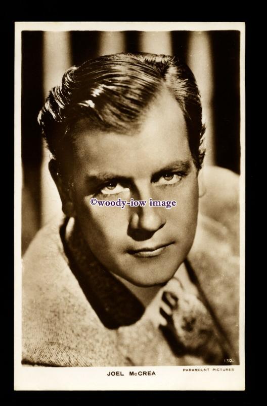 b6472 - Film Actor - Joel McCrea No.130 - Paramount Pictures - postcard