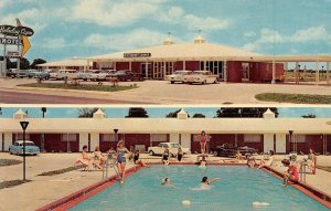 Tallulah, Louisiana HOLIDAY CAPRI MOTELS Swimming Pool Roadside 1960s Postcard