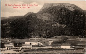 Postcard QC Perce St. Ann's Mountain 1500 Ft. High Gaspe Co. Barns ~1910 K29