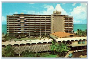 1967 La Concha Hotel Beach Cabana Club San Juan Puerto Rico PR Postcard