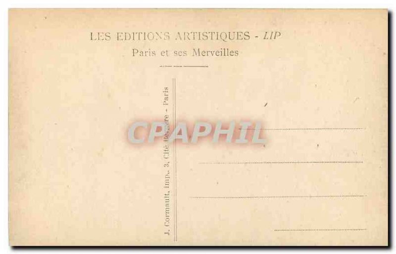 Old Postcard Panorama Paris Tuileries and Carrousel Arc de Triomphe