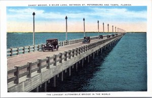 Postcard FL - Gandy Bridge between St. Petersburg and Tampa