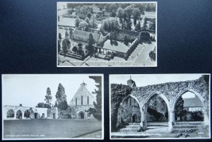 Hampshire 3 x BEAULIEU ABBEY Collection c1950s RP Postcard by E.A.Sweetman