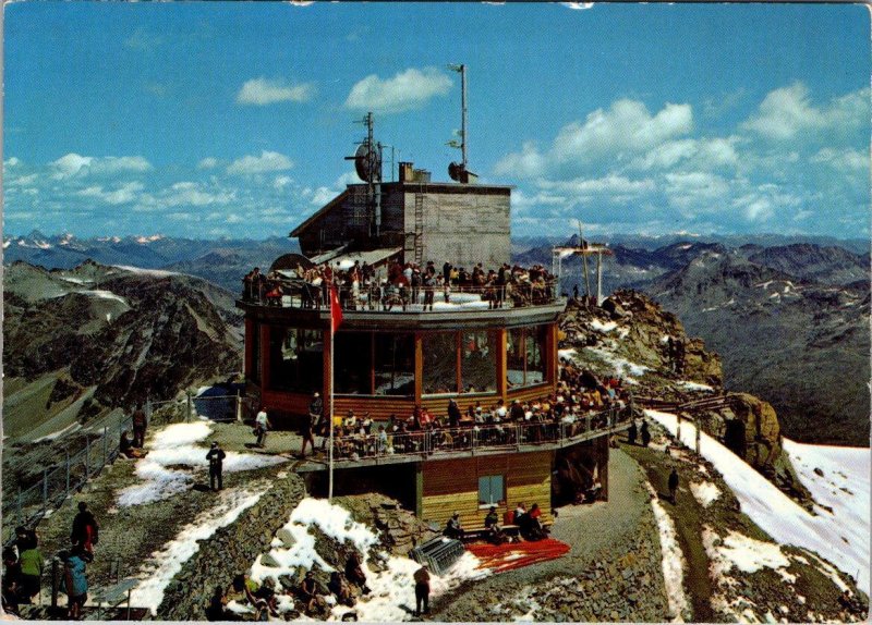 Graubunden, Switzerland  CORVATCH MOUNTAIN STATION RESTAURANT  4X6 Postcard