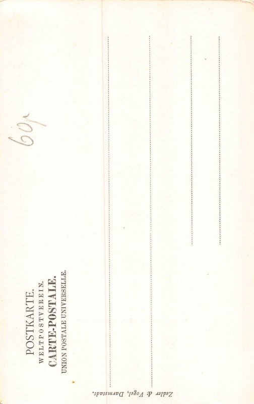 L009 Germany Wiesbaden Ruinen des Kurhauses, Ruins vintage postcard