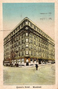 Vintage Postcard 1927 Queens Hotel Montreal Canada International Fine Arts Pub.