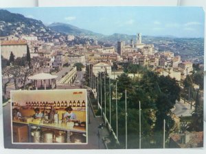 Vintage Postcard Grasse Aerial View of Town and Cosmetics Laboratory