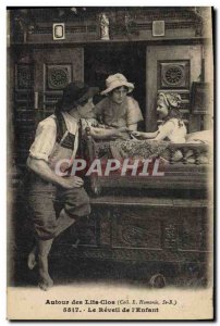 Old Postcard Brittany Folklore Around Beds Clos The awakening of the & # 39en...