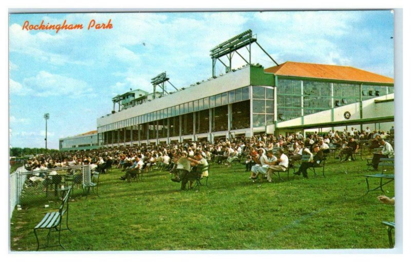 SALEM, NH New Hampshire ~ Horse Racing at ROCKINGHAM PARK  c1960s Postcard