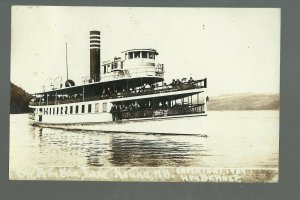 Keuka Lake NEW YORK RP 1910 STEAMBOAT PENN YAN Steamer Ship TOURISTS